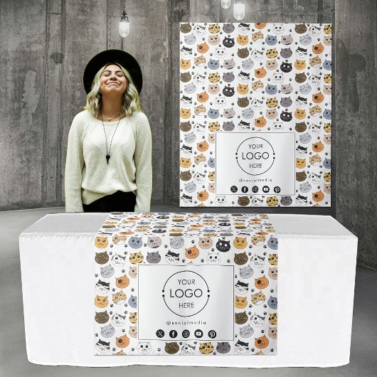 Tenture Bannière du coureur de table Business Logo Social 