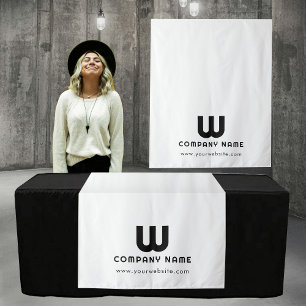 Tenture Bannière du coureur de table personnalisée Blanc M