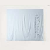 Tenture Bannière Élégant Bleu Mariés (Devant (Horizontal))