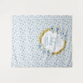 Tenture Bannière élégante de Baby Shower à fleurs pastel b (Devant (Horizontal))