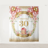 Tenture Bannière en or blush de charme 30e anniversaire (Devant)