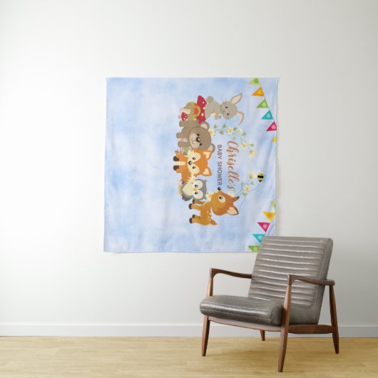 Tenture Bannière mignonne de contexte de baby shower (En situation (horizontale))