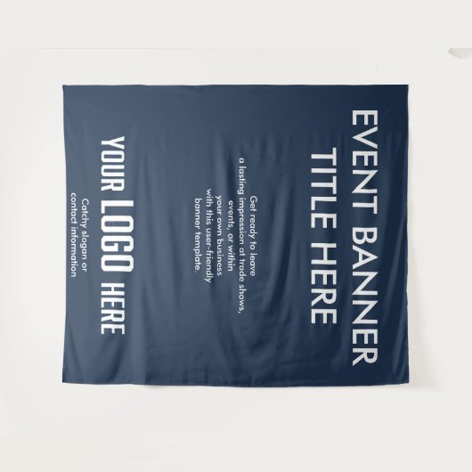 Tenture Bannière personnalisée Signer simple logo d'entrep (Devant (Horizontal))