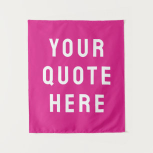 Tenture Bannière rose personnalisée avec citation murale