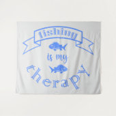 Tenture Bannière ruban La pêche est ma thérapie (Devant (Horizontal))