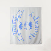 Tenture Bannière ruban La pêche est ma thérapie (Devant)