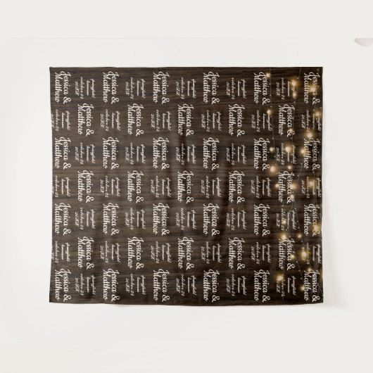 Tenture Bannière Rustique Mariage (Devant (Horizontal))