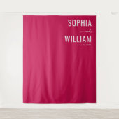 Tenture Bannière typographique rouge élégante (Devant)
