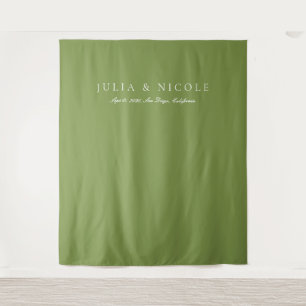 Tenture Bannières de fond de mariage de calligraphie verte