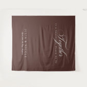 Tenture Bannières de fond de mariage en calligraphie marro (Devant (Horizontal))