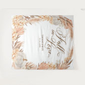 Tenture Bannières de mariage en pampas boho citrouilles à  (Devant (Horizontal))