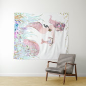 Tenture Bannières de toile de fond pour Baby Shower Mermai (En situation (horizontale))