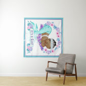 Tenture Bannières de toile de fond pour Baby Shower Sirène (En situation (horizontale))