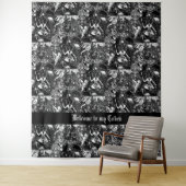 Tenture Baphomet de cuisine avec cuisinière de filles tzig (En situation)