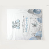 Tenture Baptême à l'aquarelle de ballons éléphant (Devant (Horizontal))