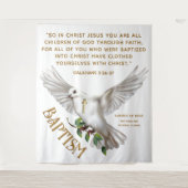 Tenture Baptême de l'écriture de colombe (Devant)