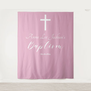 Tenture Baptême moderne Dusty Rose Accueil fond