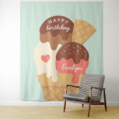 Tenture Bar à sundaes personnalisé pour l'anniversaire des (En situation)