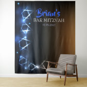 Tenture Bar Mitzvah Blue Photo Boot Party Arrière-plan Noi (En situation)