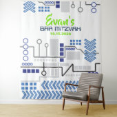 Tenture Bar Mitzvah Photobooth numérique toile de fond pou (En situation)