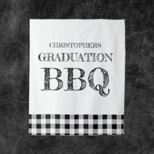 Tenture Barbecue de fin d'études à carreaux