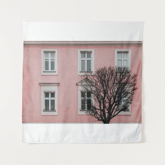 TENTURE BARE TREE IN FRONT OF PINK BUILDING (Devant)