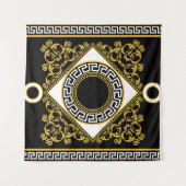 Tenture Baroque d'or : frontière noire grecque (Devant)