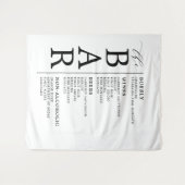 Tenture Barre Noir Blanc Classique Mariage Barre Menu Pann (Devant (Horizontal))