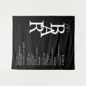 Tenture Barre Noir Blanc Classique Mariage Barre Menu Pann (Devant (Horizontal))