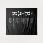 Tenture Barre Noir Blanc Classique Mariage Barre Menu Pann (Devant (Horizontal))