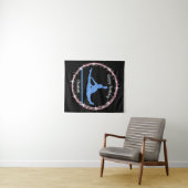 Tenture Bars de gymnastique Anniversaire en bleu et noir (En situation (horizontale))