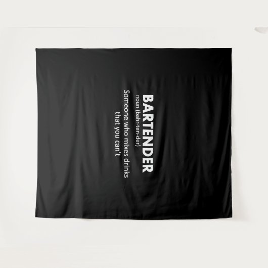 Tenture Bartender Funny Bartender Définition Bière Vodka W (Devant (Horizontal))