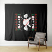 Tenture Base-ball Ugly Christmas Sweater (En situation (horizontale))