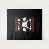 Tenture Base-ball Ugly Christmas Sweater (Devant (Horizontal))