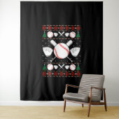 Tenture Base-ball Ugly Christmas Sweater (En situation)