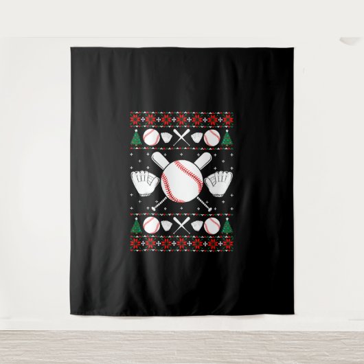 Tenture Base-ball Ugly Christmas Sweater (Devant)