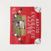 Tenture Baseball Ball Bunting drapeaux Photo Anniversaire (Devant)