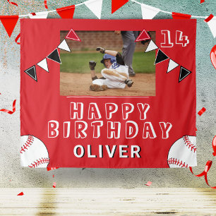 Tenture Baseball Ball Bunting drapeaux Photo Anniversaire