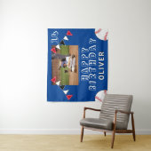 Tenture Baseball Ball Bunting drapeaux Photo Anniversaire (En situation)
