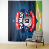 Tenture Baseball Birthday banner backdrop  (En situation)