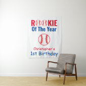 Tenture Baseball Recrue 1er Anniversaire (En situation)