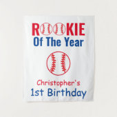 Tenture Baseball Recrue 1er Anniversaire (Devant)