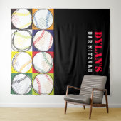 Tenture Baseball Theme Bar Mitzvah Photo Op Backdrop (En situation (horizontale))