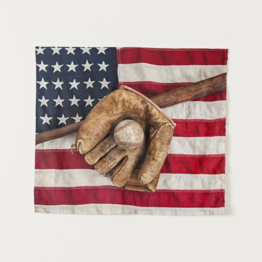 Tenture Baseball Vintage (Devant (Horizontal))