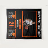 Tenture Basket-ball Anniversaire, Basketball (Devant (Horizontal))