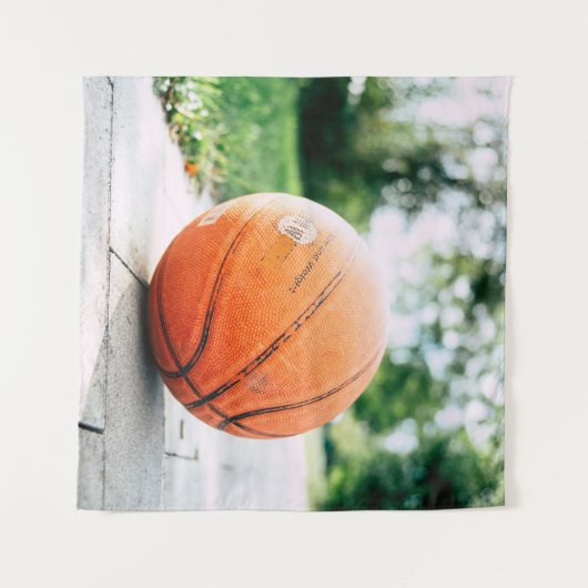 Tenture Basket-ball cadeau (Devant (Horizontal))