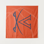 Tenture Basket-ball des Cavaliers de la Virginie (Devant (Horizontal))