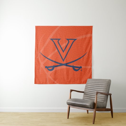 Tenture Basketball des Cavaliers de Virginie (En situation)
