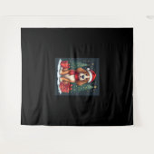 Tenture Basset Hound Chien Fêtes de Noël Père Noël Amoureu (Devant (Horizontal))