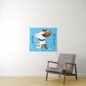 Tenture Basset hound dessin de chien (En situation (horizontale))